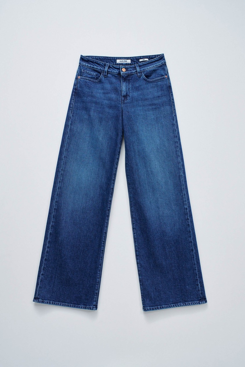LOW RISE WIDE JEANS