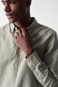 SHIRT WITH LINEN BLEND