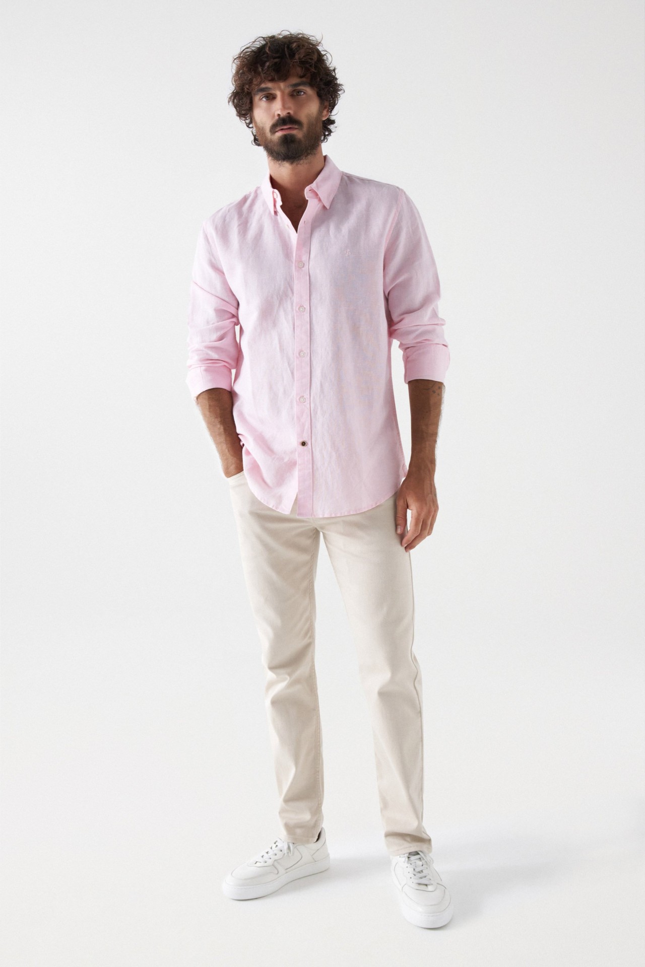 CHEMISE EN LIN M�LANG�