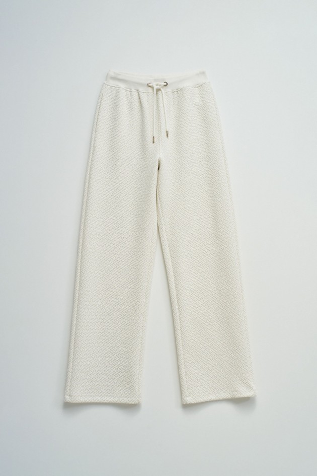 CALÇAS JOGGERS COM JACQUARD E LUREX