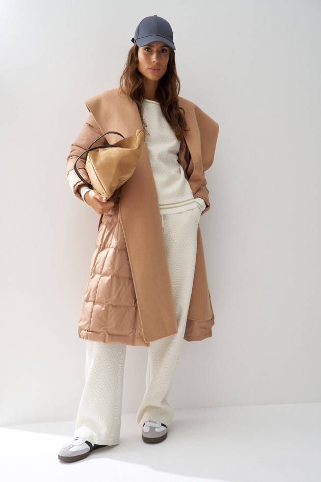 CALÇAS JOGGERS COM JACQUARD E LUREX