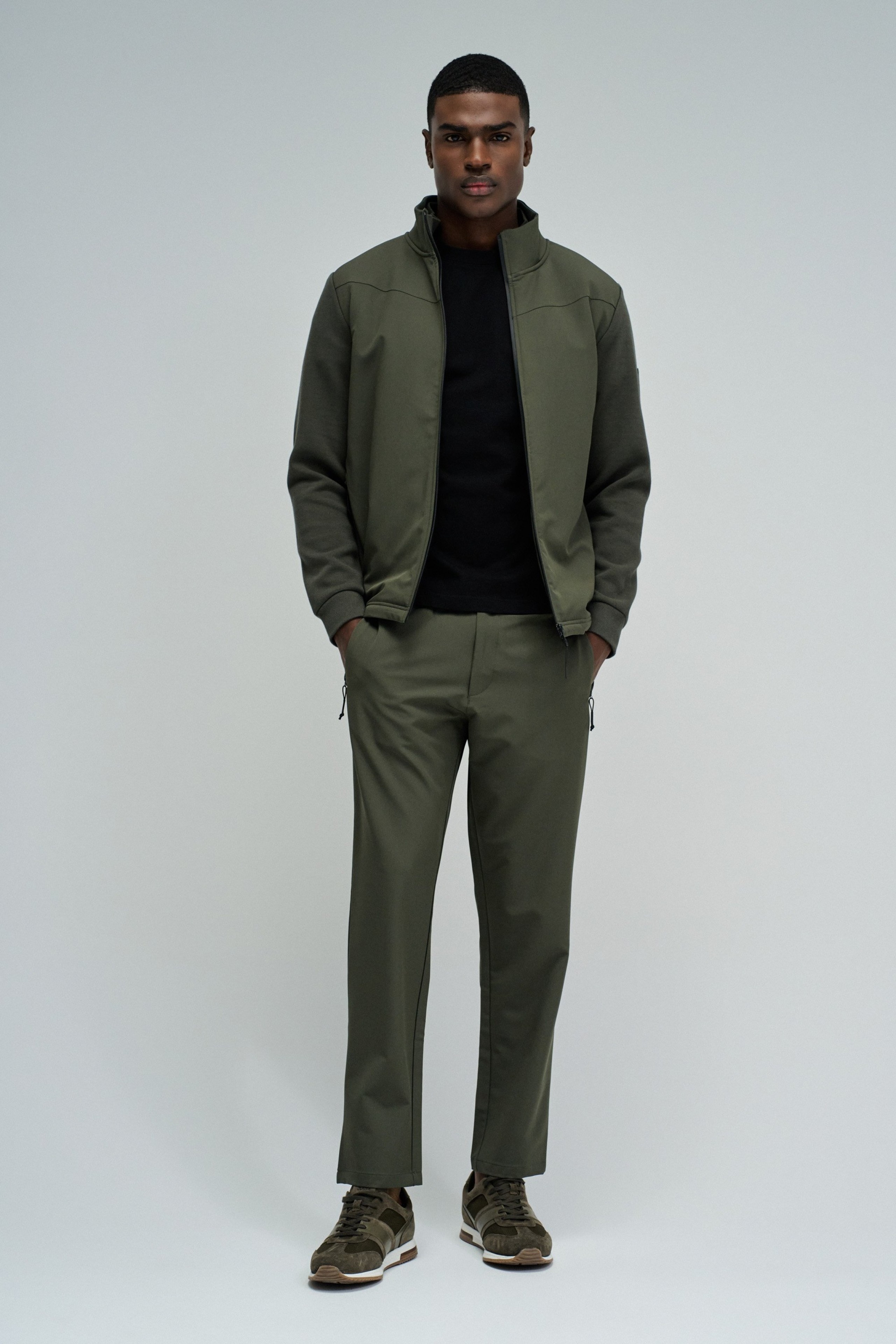 MANTEAU BOMBER EN MÉLANGE DE MATIÈRES