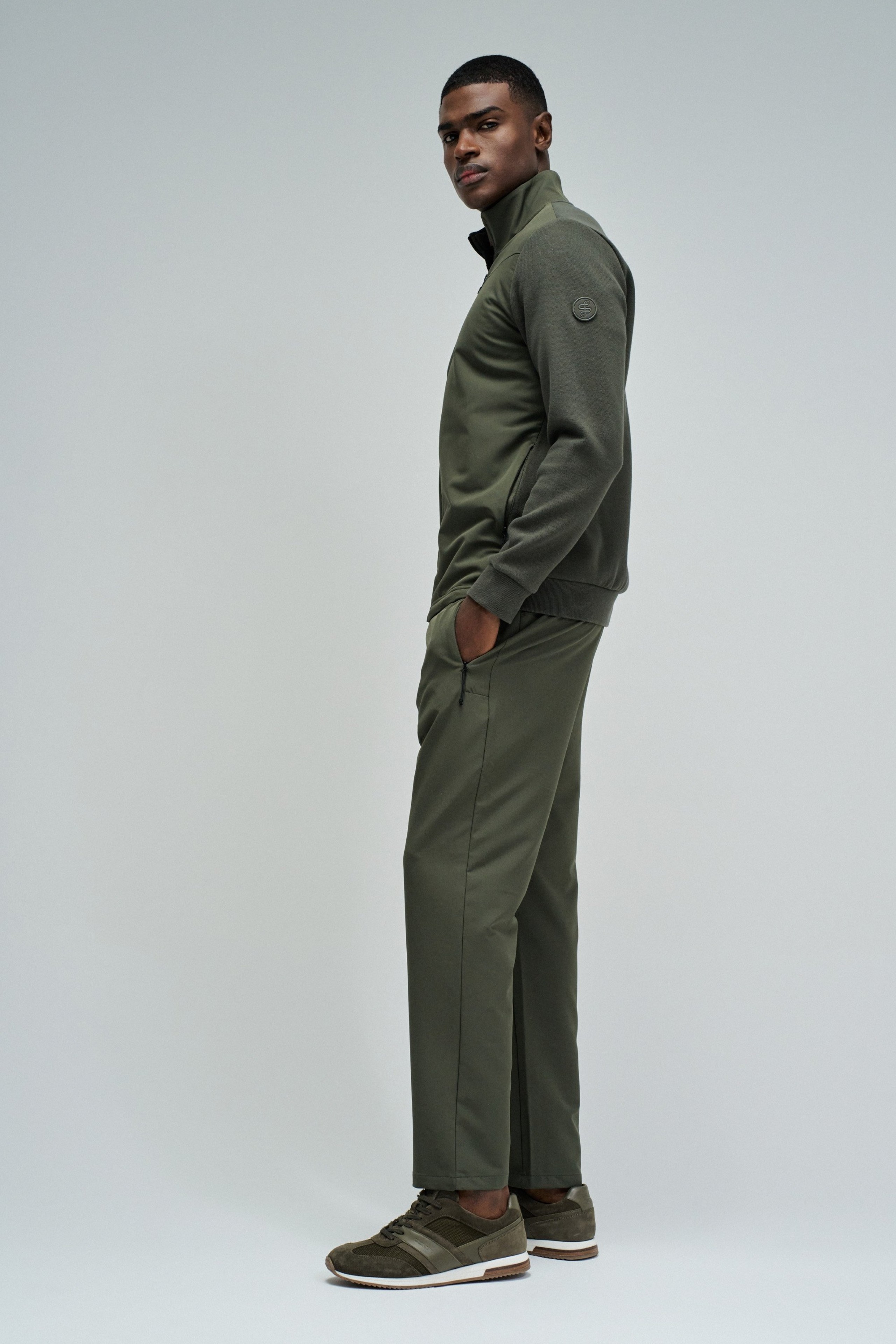 MANTEAU BOMBER EN MÉLANGE DE MATIÈRES