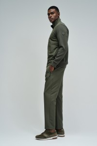 BOMBER JACKET WITH MIXED MATERIALS