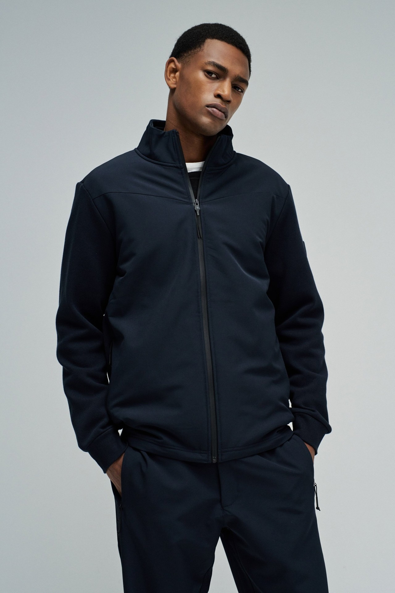 JACKET WITH MIX MATERIALS