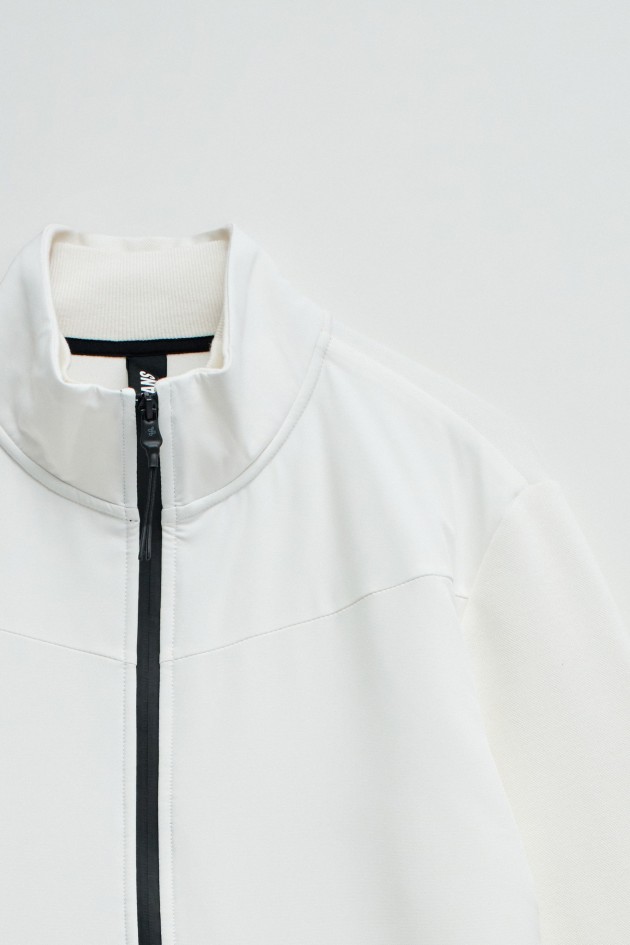 BOMBER JACKET WITH MIXED MATERIALS