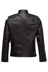OUTLET LEATHER BIKER, DARK BROWN, XXL
