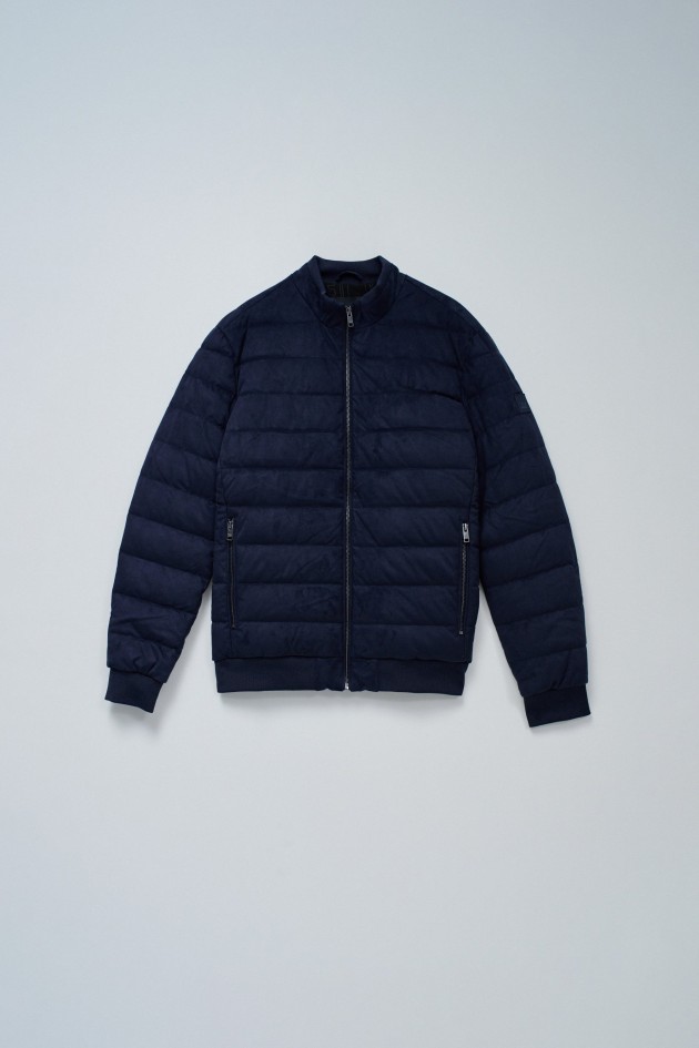 CASACO PUFFER EM SUEDE