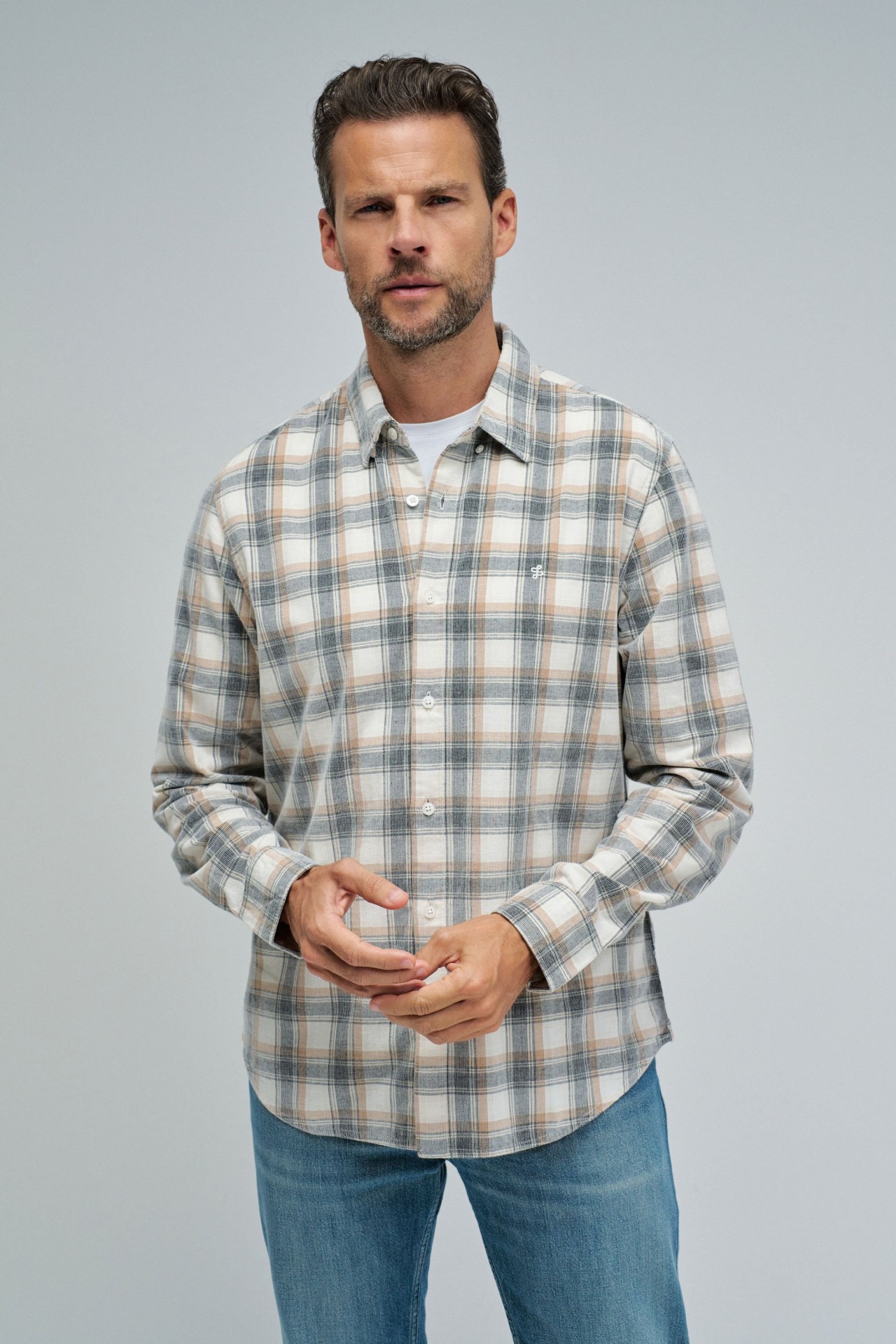 CHECKED CORDUROY SHIRT