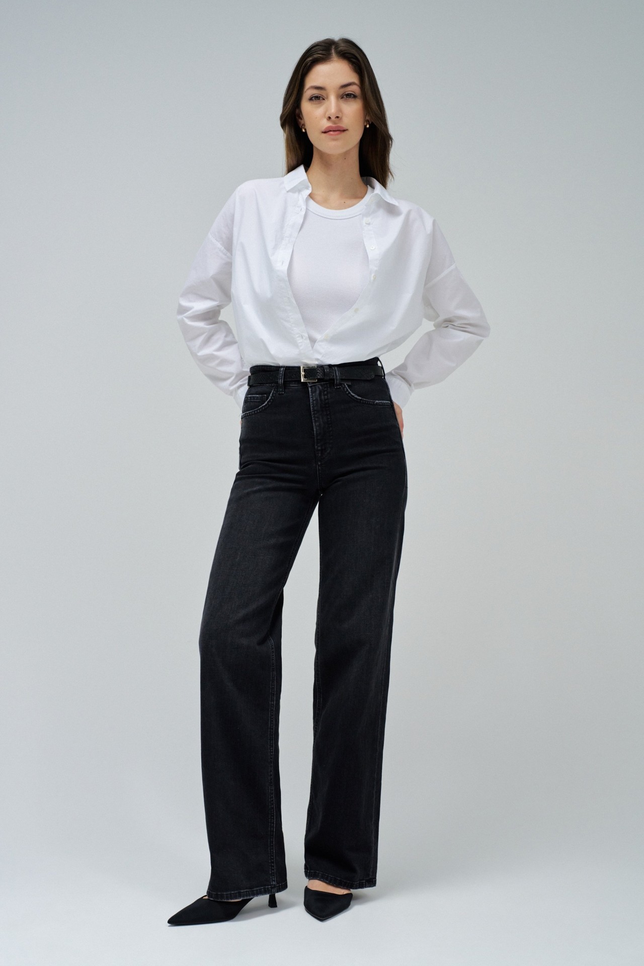 FAITH PUSH IN WIDE JEANS