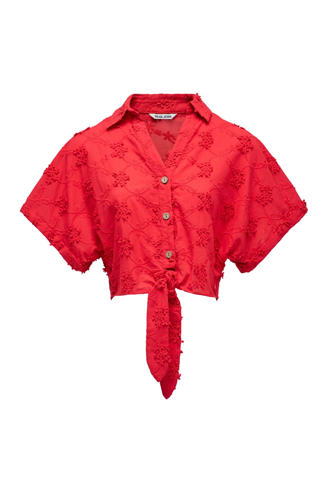 OUTLET SHORT SLEEVE SHIRT, DARK RED, XL