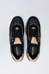 BASKETS EN CUIR AVEC PLATEFORME