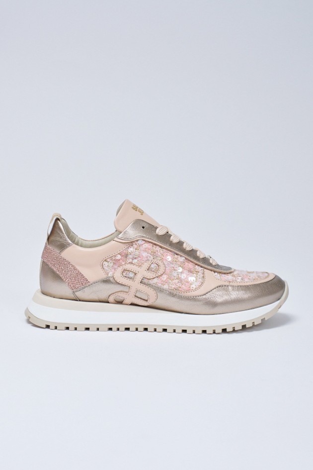 BASKETS EN M�LANGE DE MAT�RIAUX