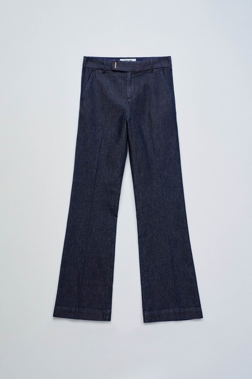 PANTALONES CHINO FLARE EN LIGHTDENIM