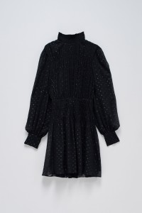 KURZES KLEID MIT GLANZEFFEKT