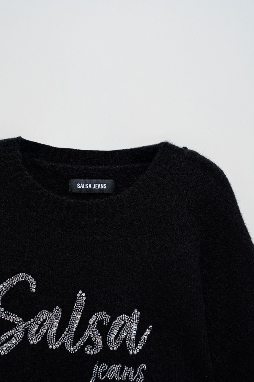 PULLOVER AUS WOLLE MIT BRANDING