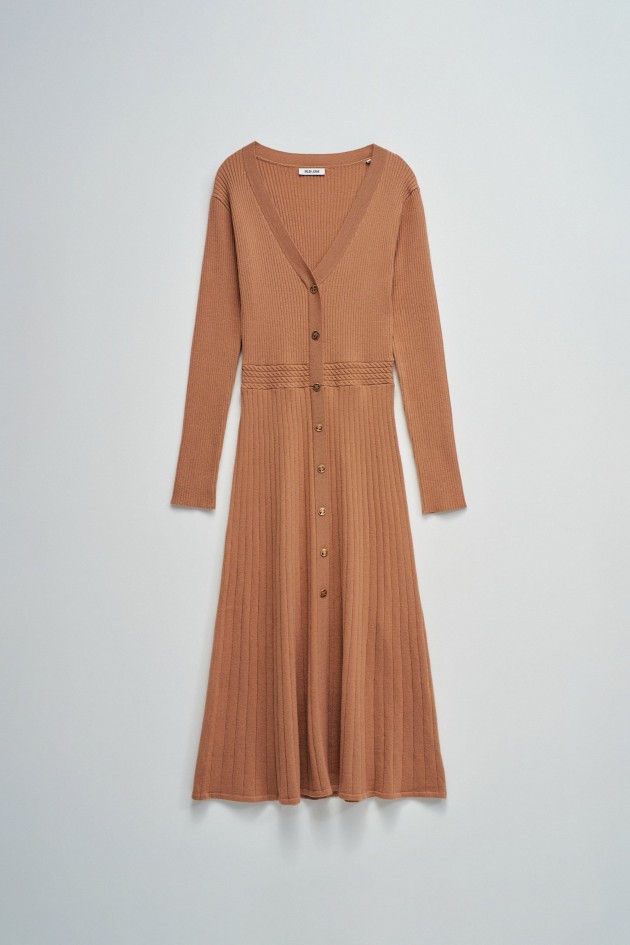 VESTIDO DE MALHA CANELADO