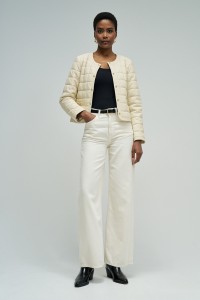 MANTEAU METALASS� EFFET CUIR