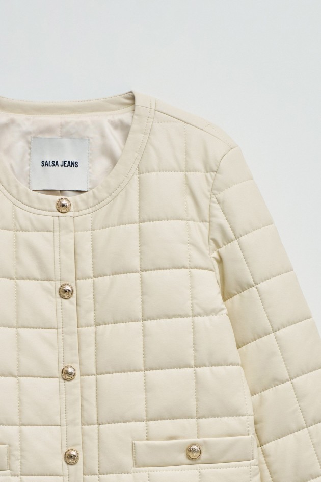 MANTEAU METALASSÉ EFFET CUIR