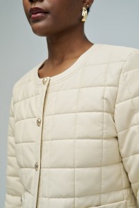 MANTEAU METALASS� EFFET CUIR