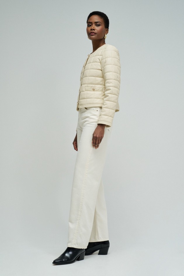 MANTEAU METALASSÉ EFFET CUIR