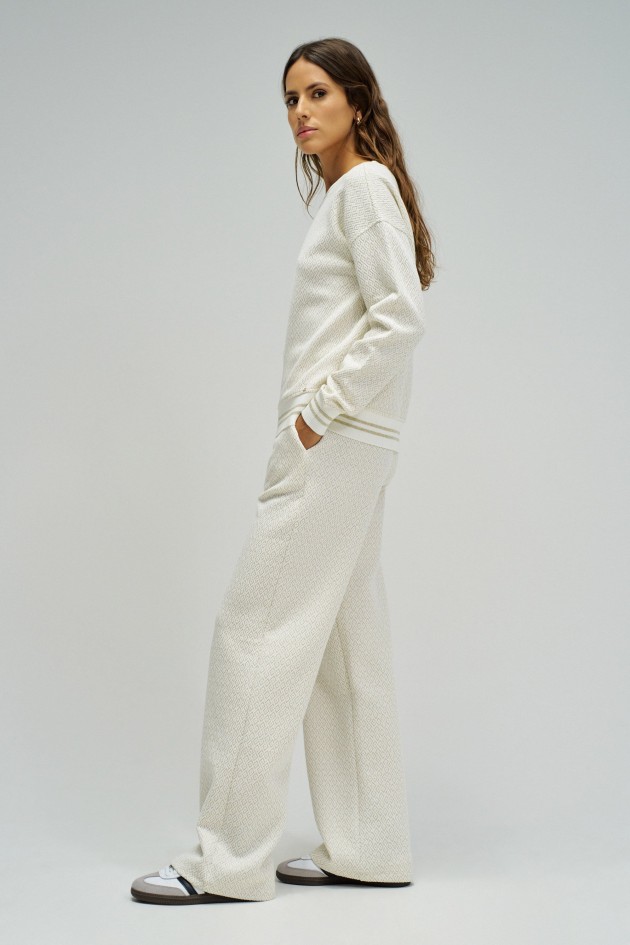 SWEATSHIRT WITH JACQUARD AND LUREX