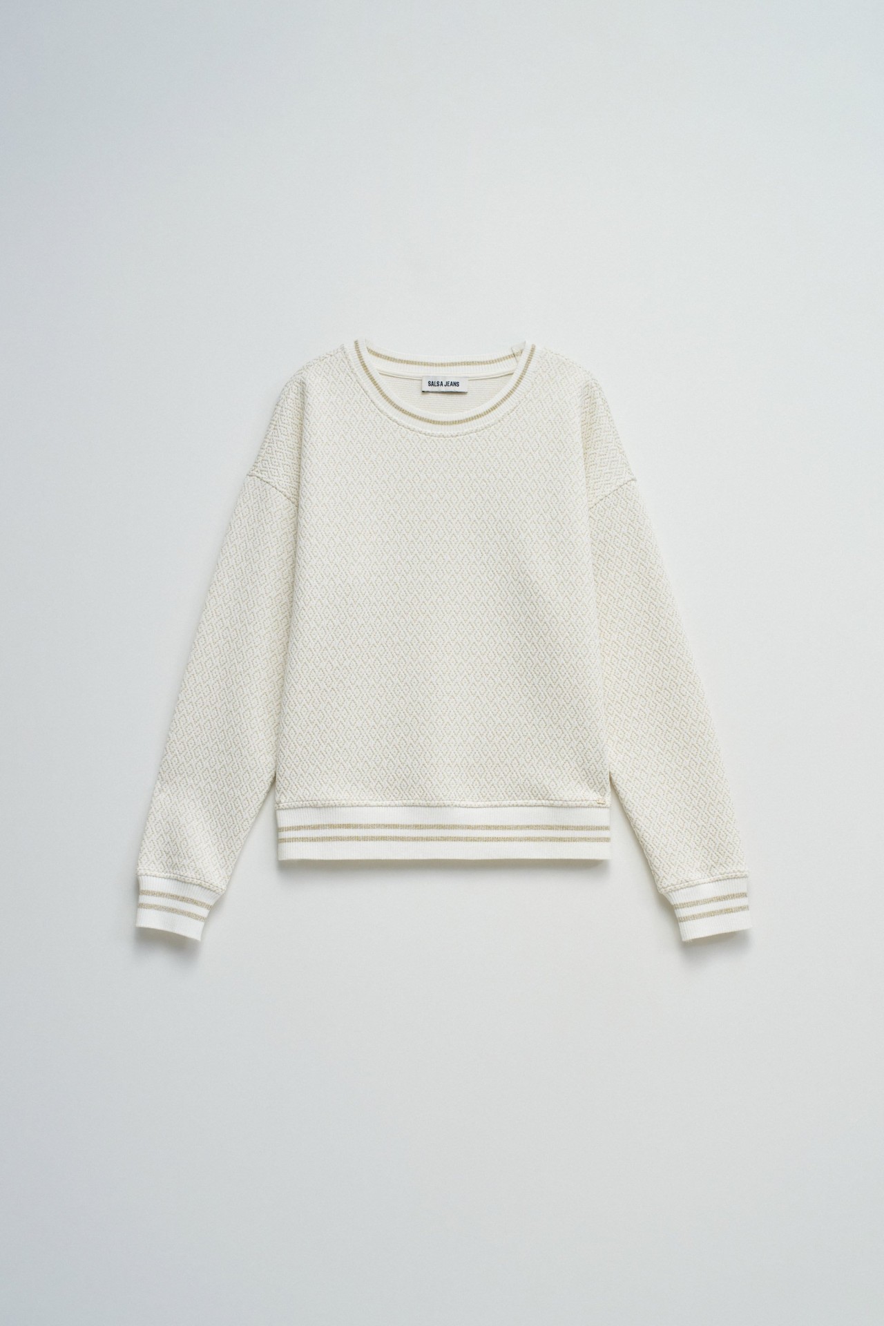 SWEATSHIRT WITH JACQUARD AND LUREX