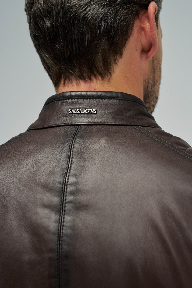 CAZADORA BIKER DE PIEL