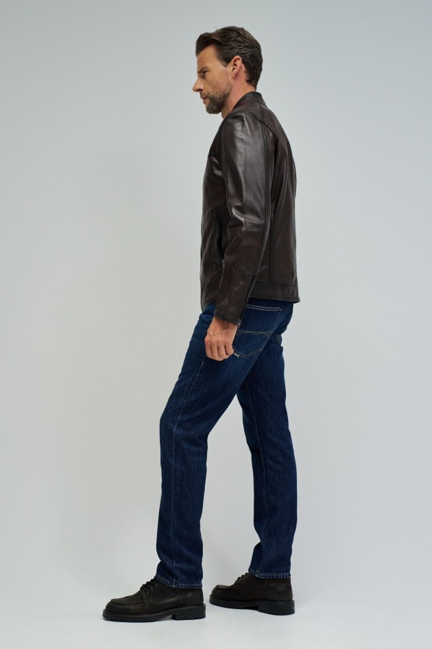 CAZADORA BIKER DE PIEL