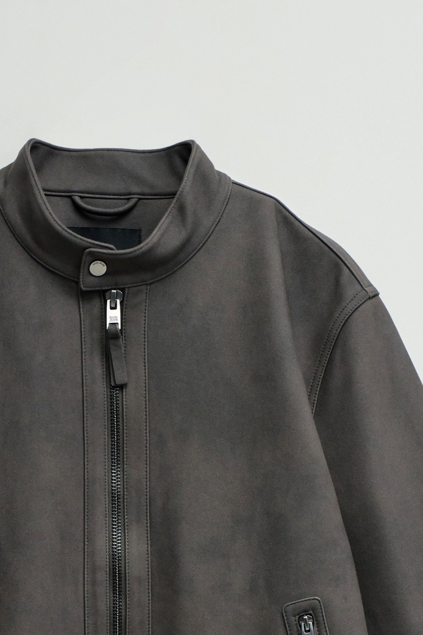 BLUSÃO BIKER EM SUEDE