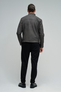 BIKERJACKE AUS WILDLEDER