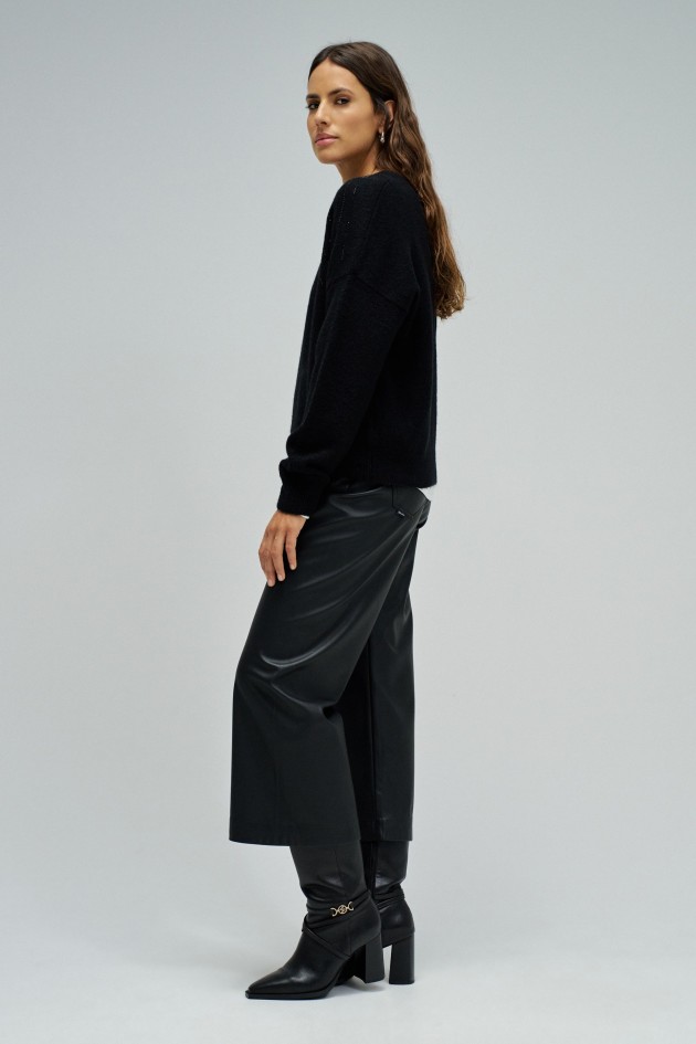 CAMISOLA DE MALHA COM BRILHANTES