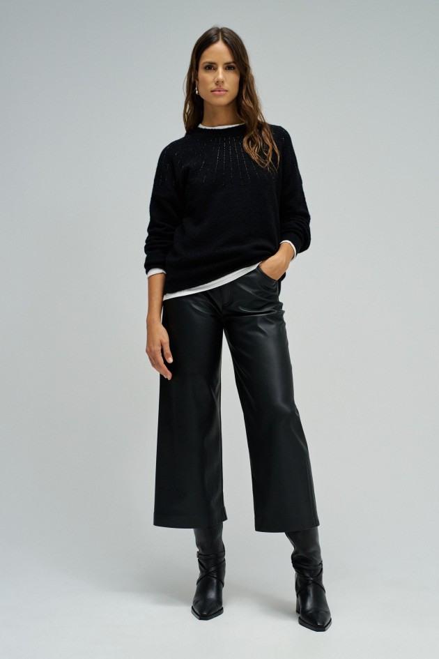 CAMISOLA DE MALHA COM BRILHANTES