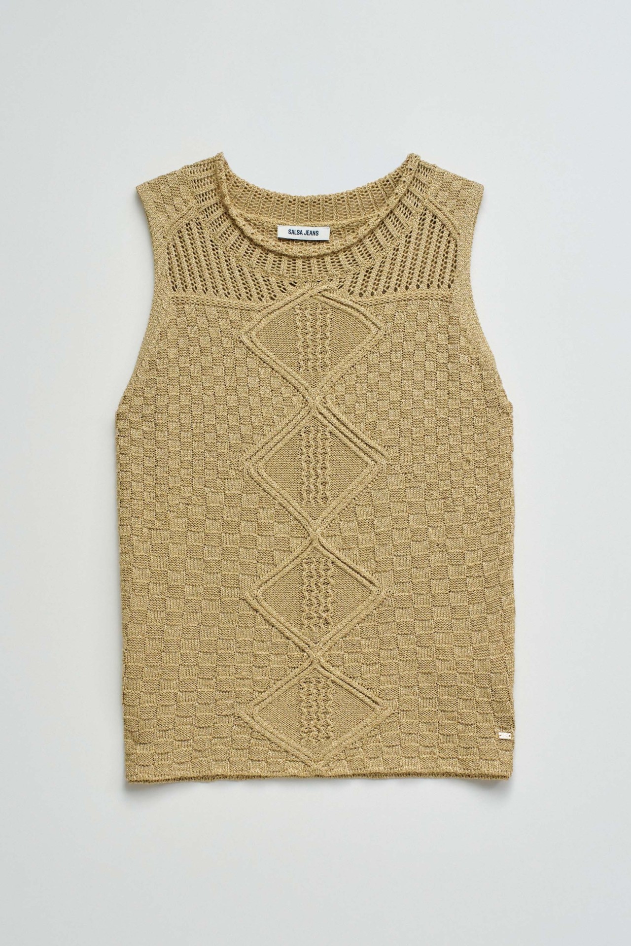 TOP IN GOLDEN MESH