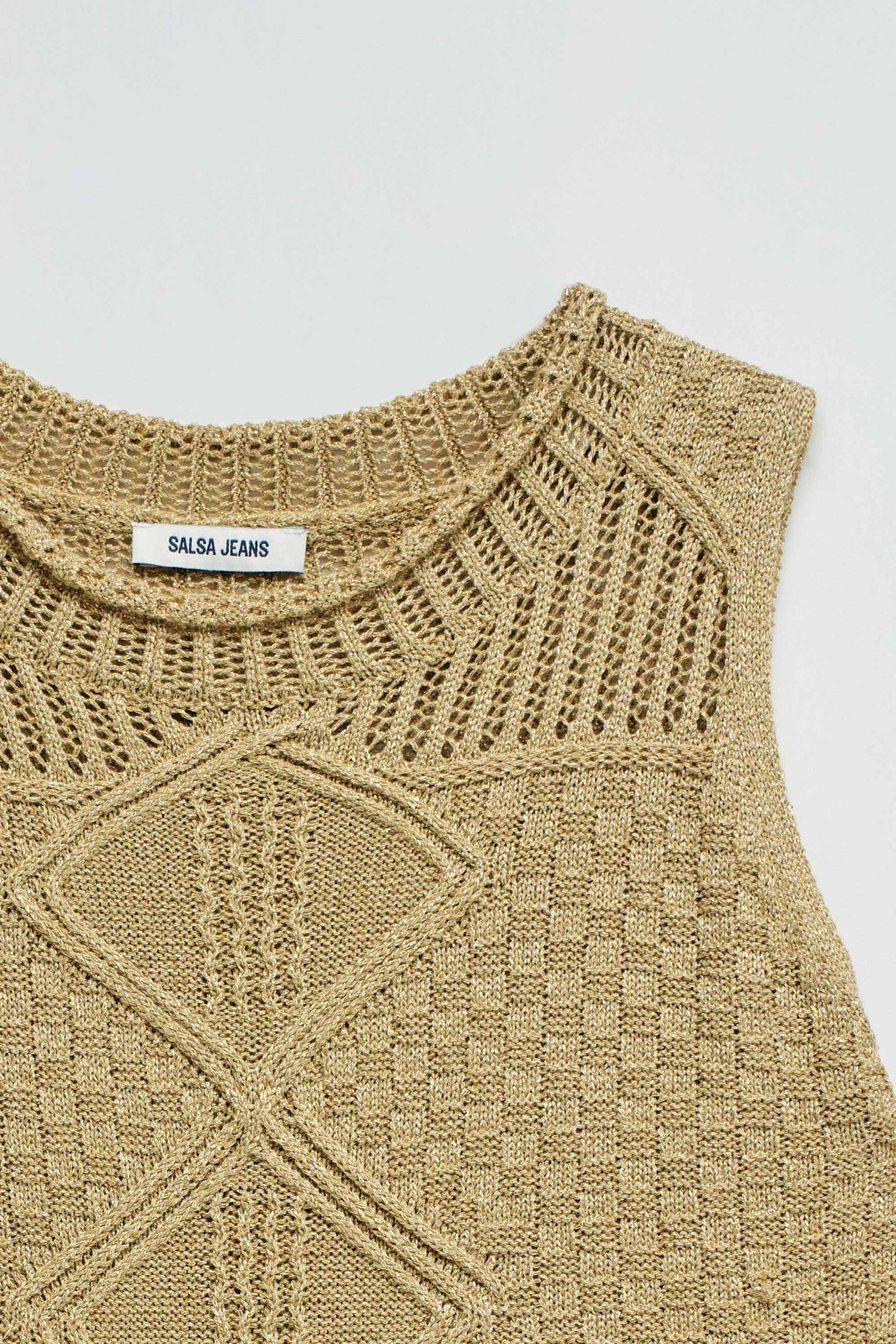 TOP IN GOLDEN MESH