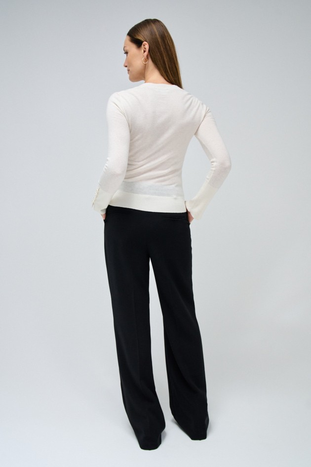 SWEATER WITH PEARL DETAILS