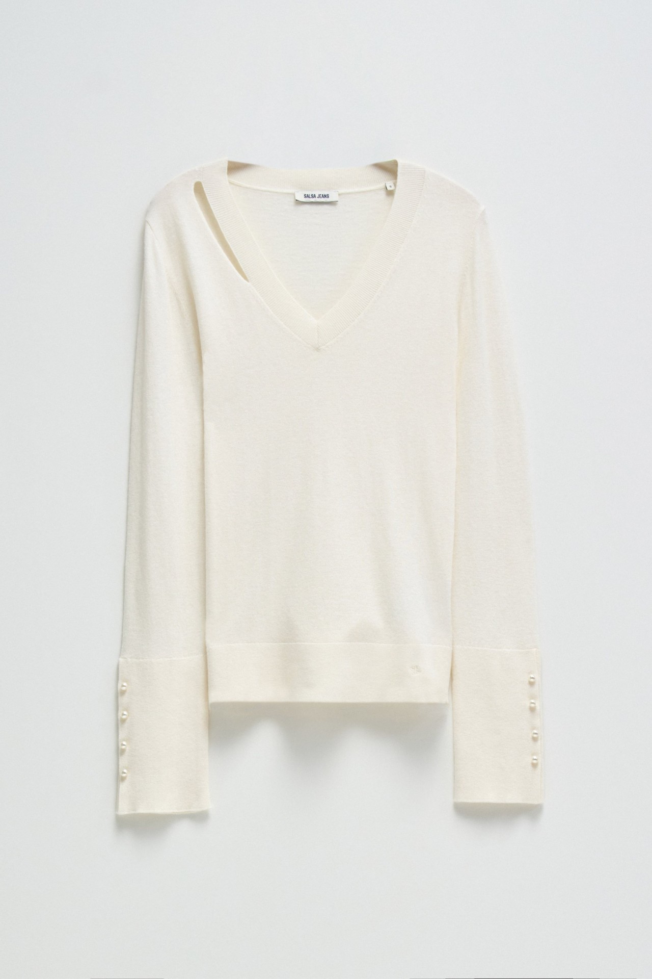 SWEATER WITH PEARL DETAILS