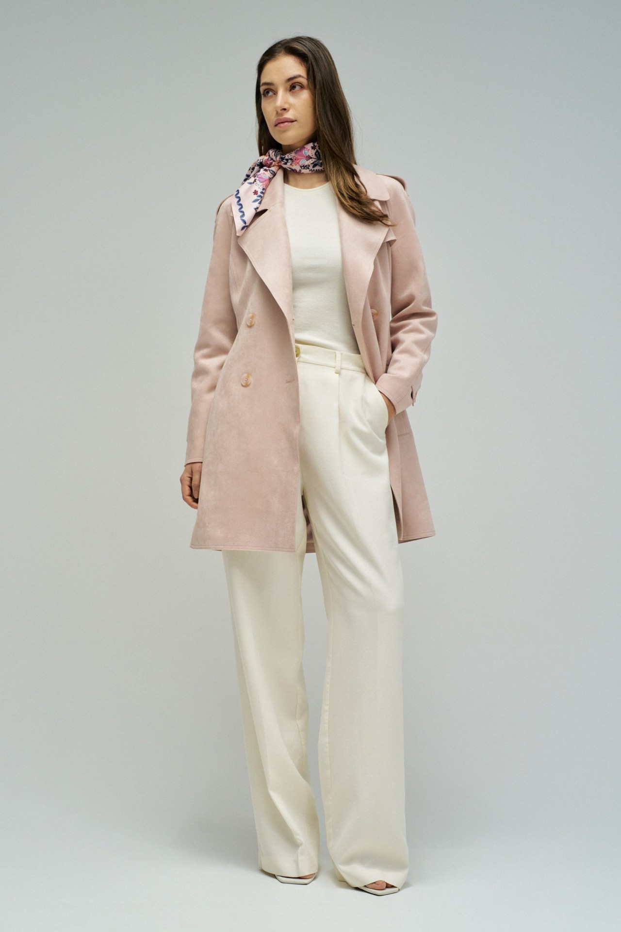 TRENCH COAT EM SUEDE