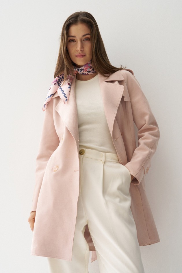 TRENCH COAT EM SUEDE