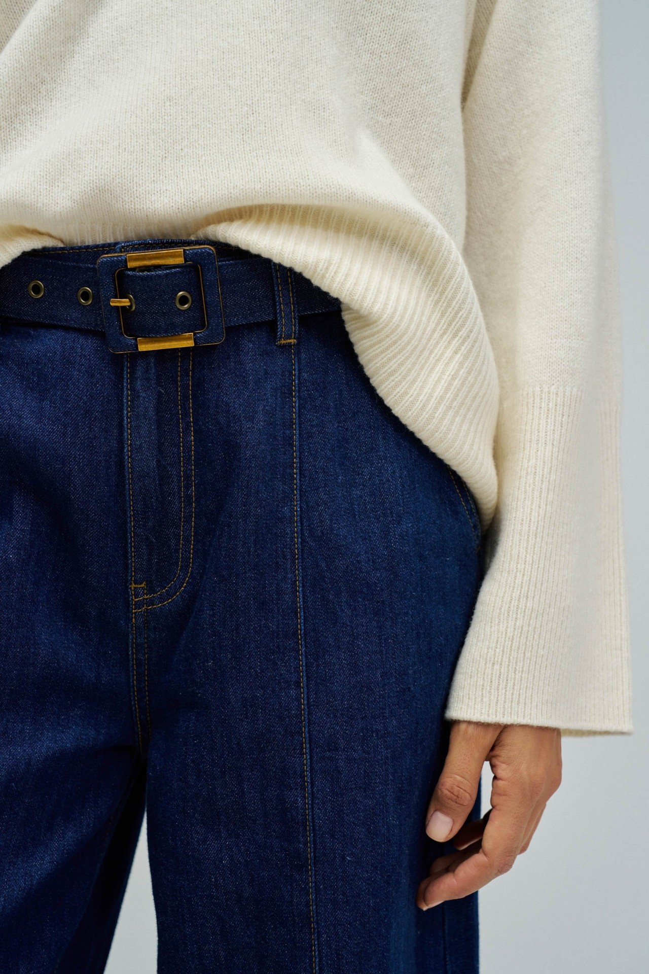 CAL�AS CHINO COM PERNA WIDE