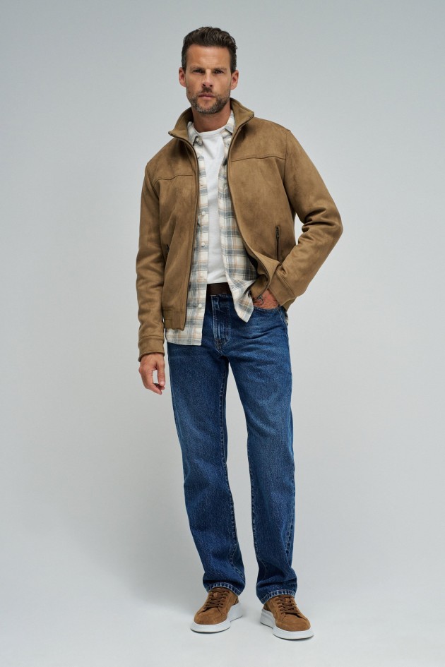 VESTE BOMBER EN DAIM