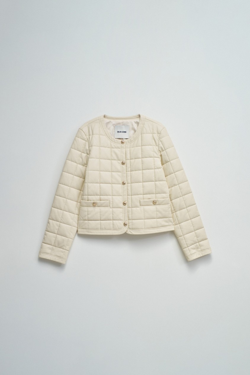 ABRIGO ACOLCHADO EFECTO CUERO