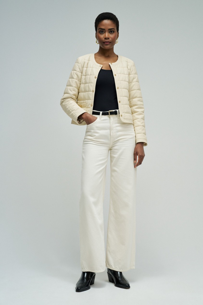 ABRIGO ACOLCHADO EFECTO CUERO