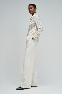 SATIN SHIRT WITH STRIPES