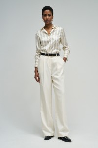 SATIN SHIRT WITH STRIPES