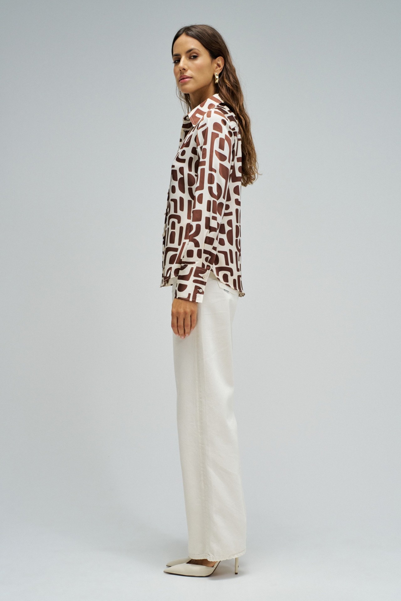 SATIN SHIRT WITH PATTERN