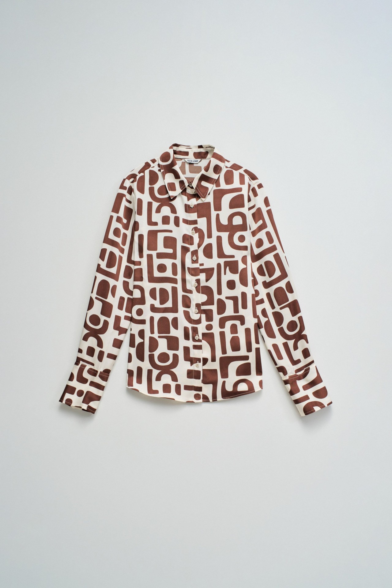 SATIN SHIRT WITH PATTERN