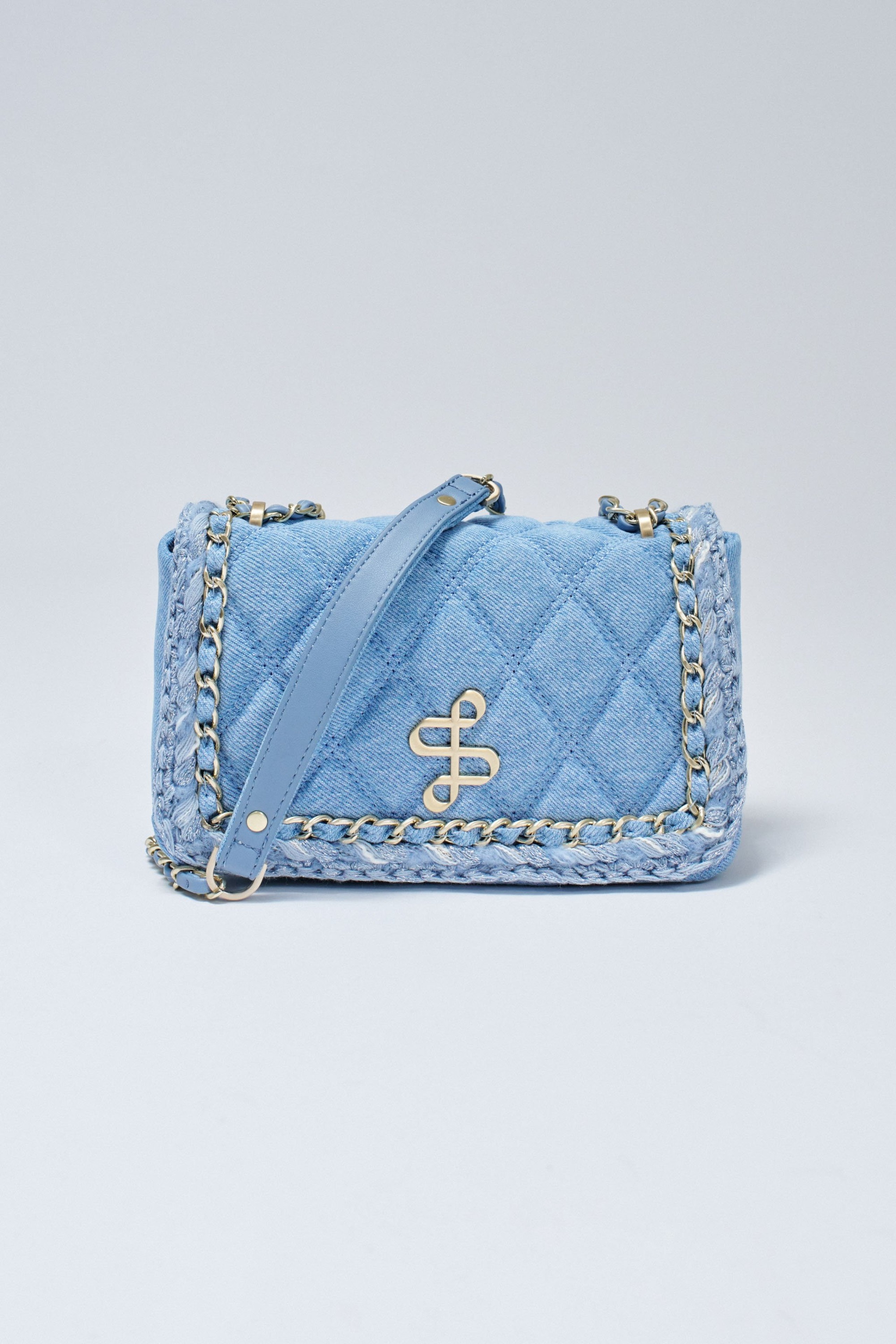 MALA ACOLCHOADA EM DENIM