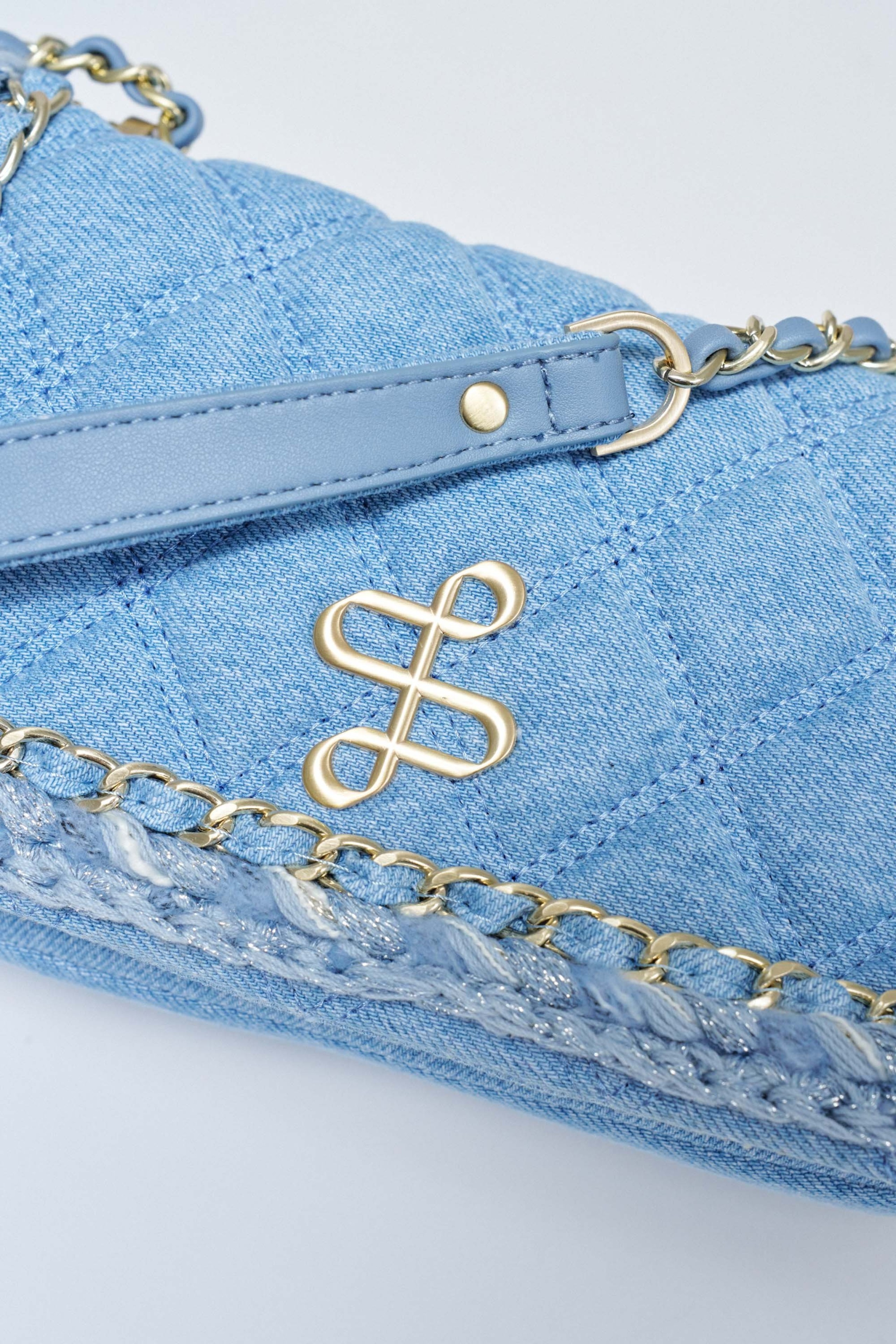 MALA ACOLCHOADA EM DENIM