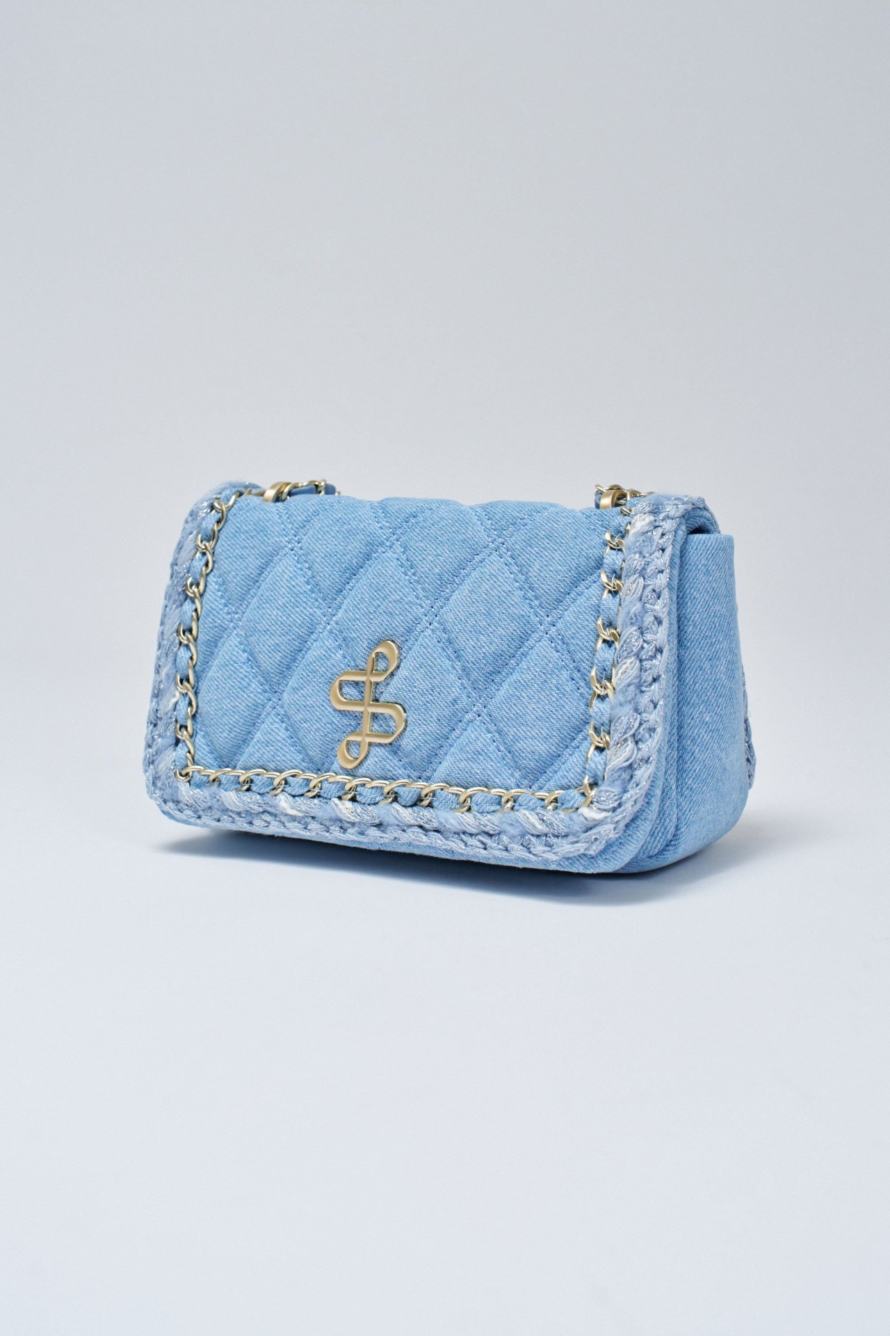 MALA ACOLCHOADA EM DENIM